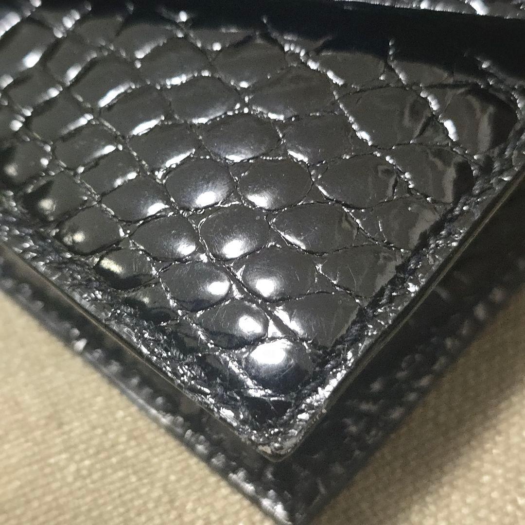 美品SPREAFICOクラッチバッグシャイニングクロコダイル