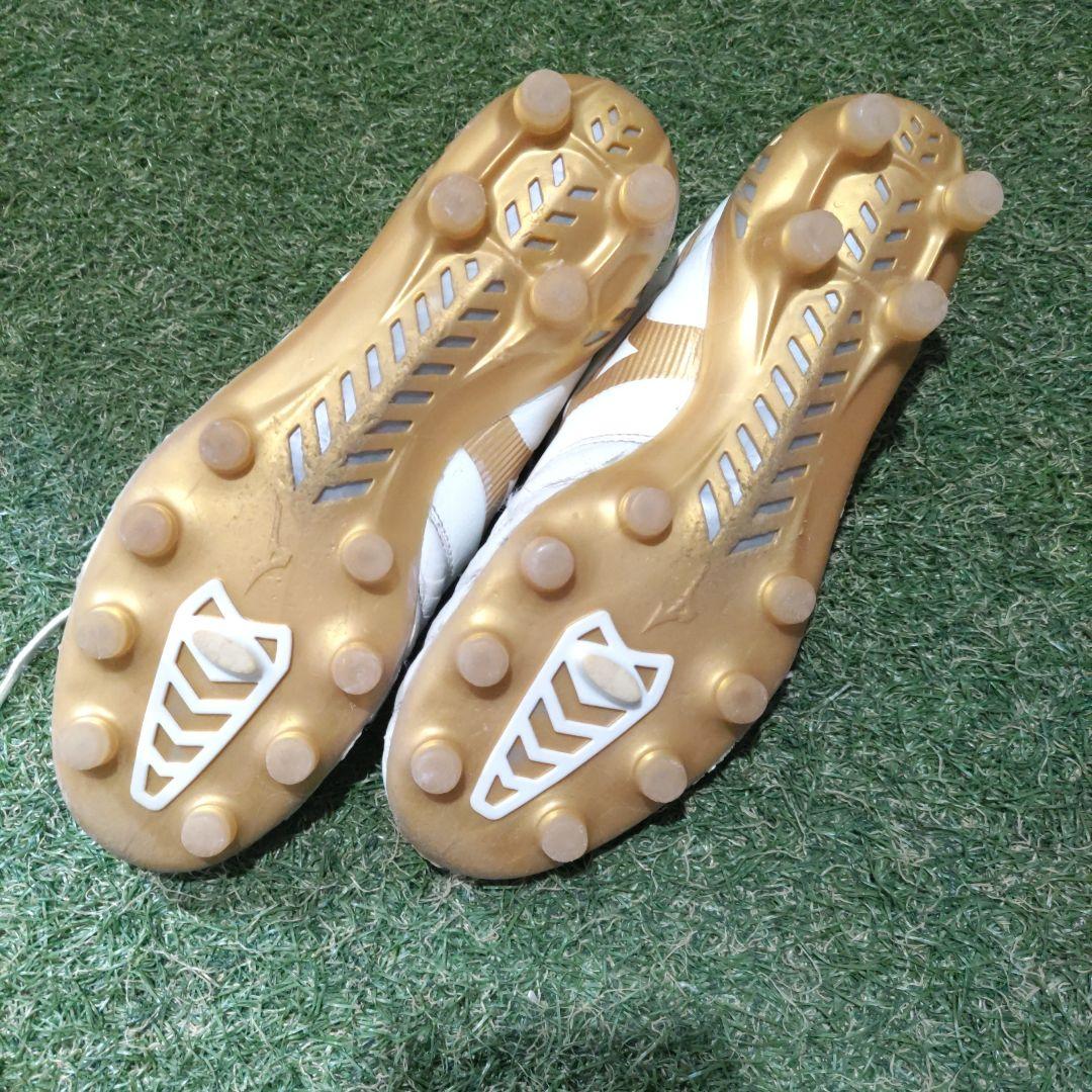 Mizuno サッカー スパイクシューズ ホワイト/ゴールド 24cm