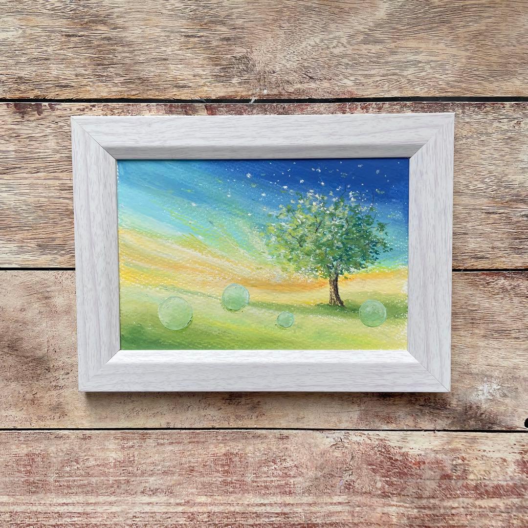 オイルパステル画　アクリル画　ご予約品　5点