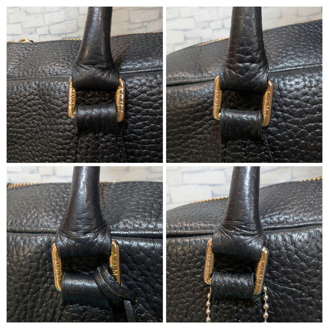 ♥美品♥AＤＭJ ショルダーバッグ レザー A4 通勤通学 ブラック