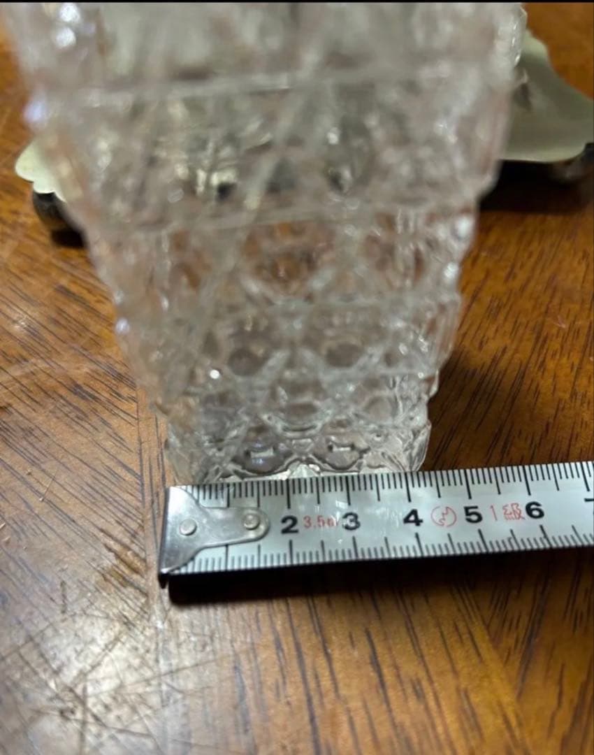 英国アンティーク　ガラス製調味料入れ