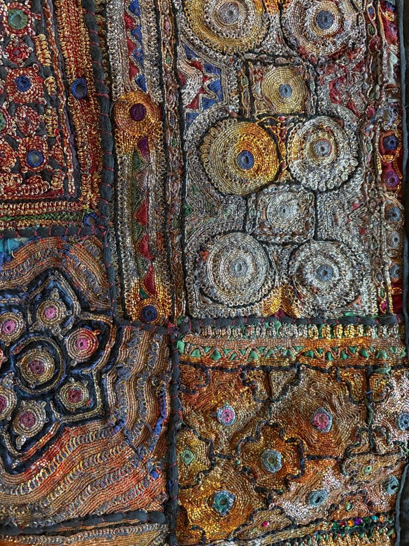 カリジャリ　インド　希少　ヴィンテージ　パッチワーク　古布　一点もの