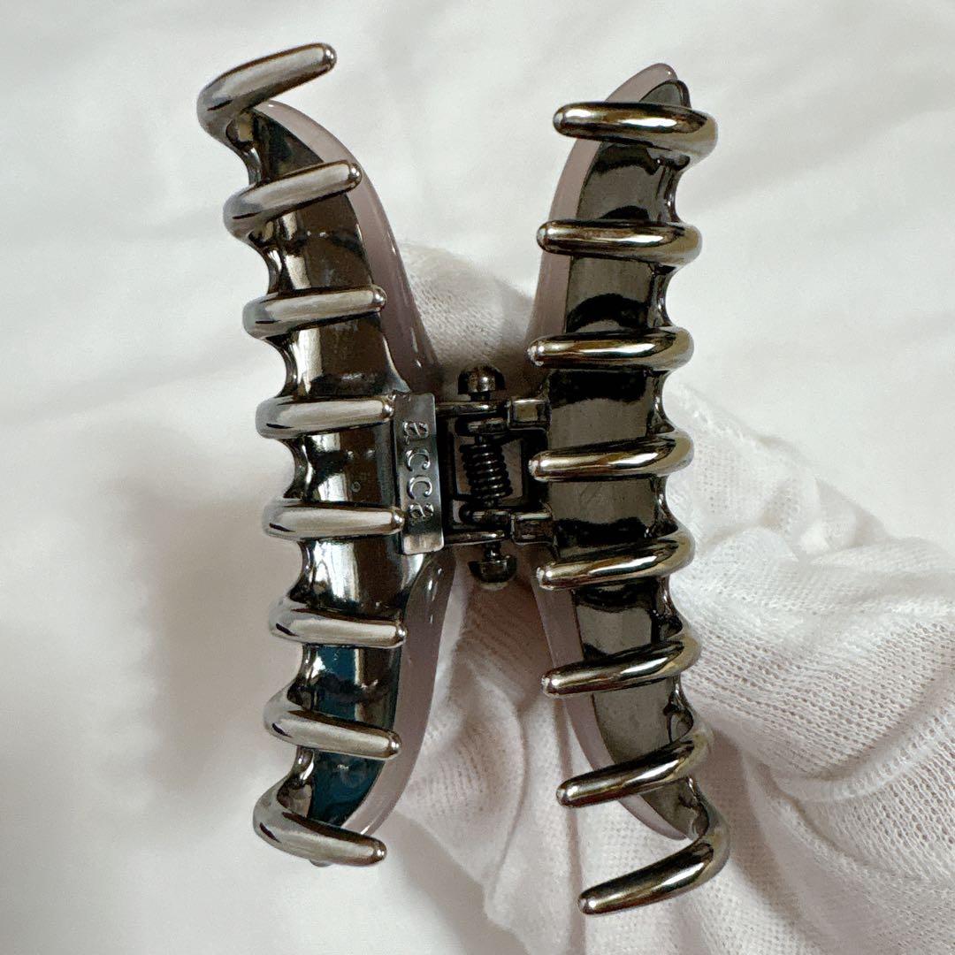 【限定色】ACCA アッカ ニューコラーナ ビジュー グレー ヘアクリップ