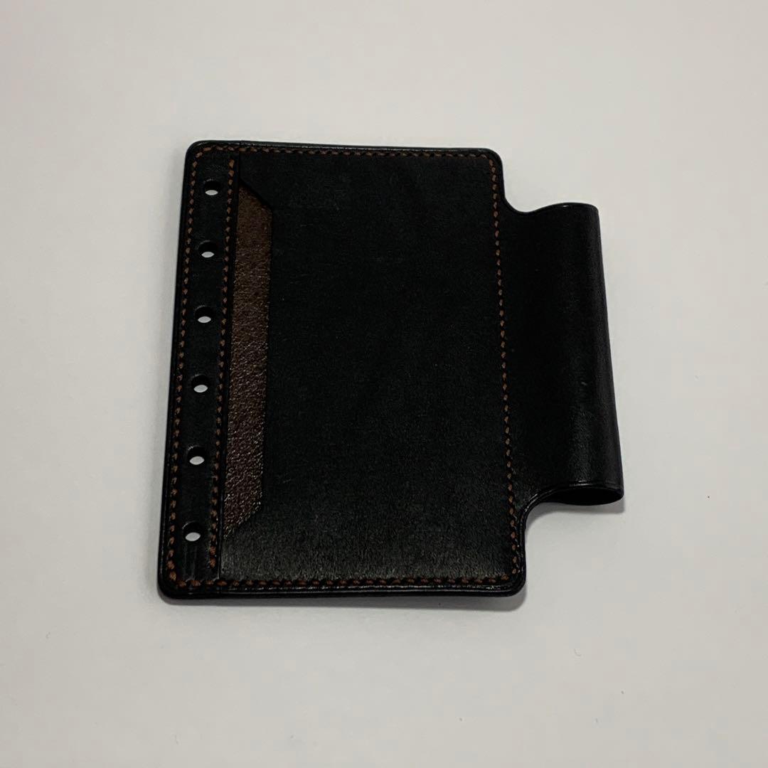 本革総手縫イタリアンレザーミニ6システム手帳ポケットペンホルダー付(マルゴー等)