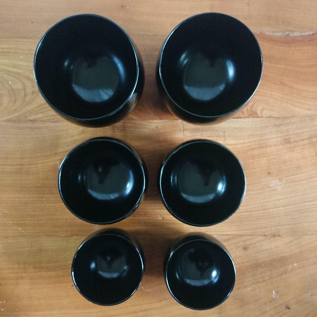 未使用 ミニマム 漆器 応量椀 応量器 お椀 入れ子 コムサデモード シック