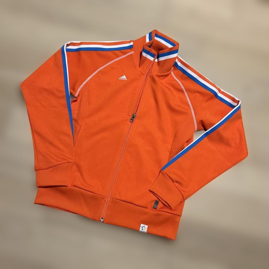 adidas ジャージセットアップ　上下　オレンジ　レディースSサイズ【未使用】