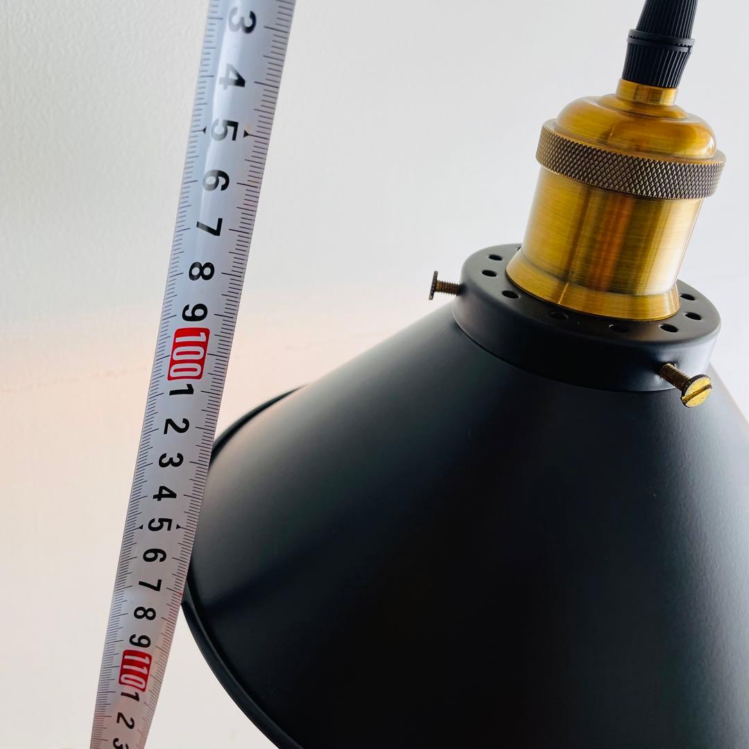 【美品】インダストリアル ペンダントライト 黒×真鍮調 直径22cm