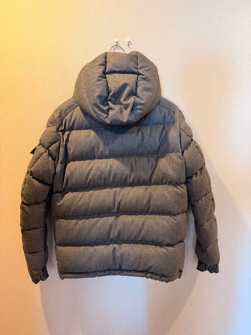 MONCLER フード付きダウンジャケット グレー
