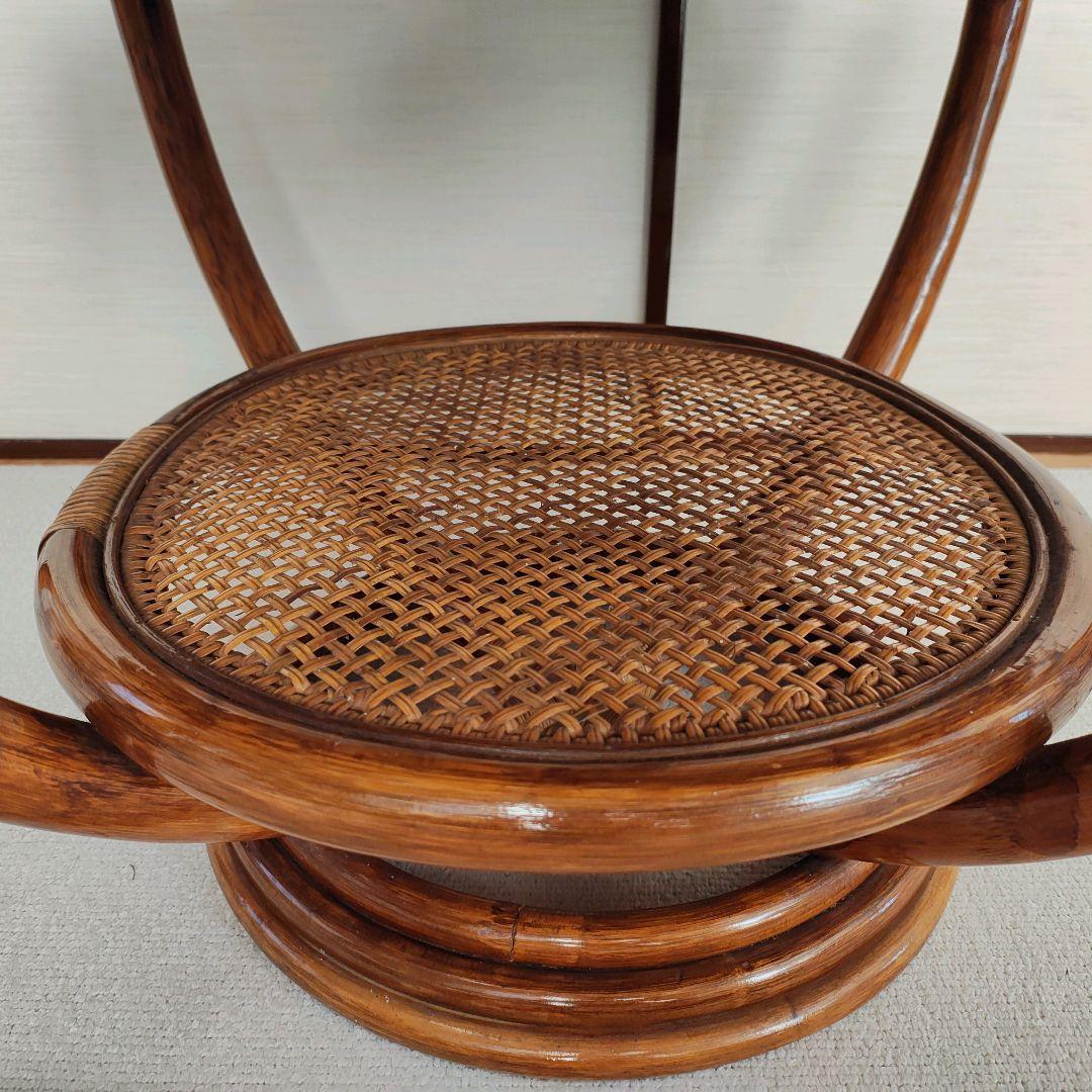 籐 ラタン ガラス天板 センターテーブル ヴィンテージ 籐 昭和レトロ