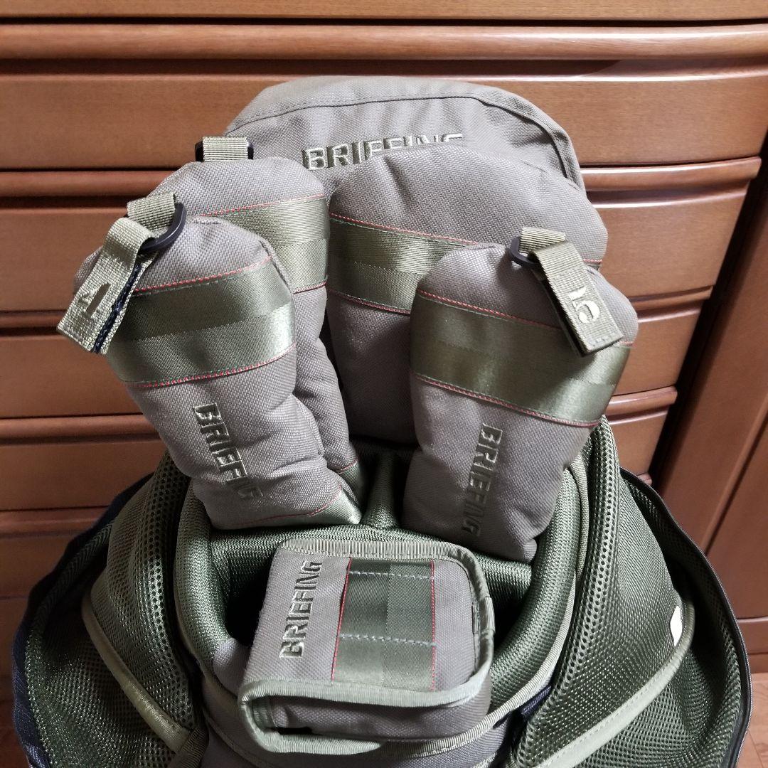 BRIEFING 最新型キャディバッグ レンジャー グリーン ヘッドカバー付