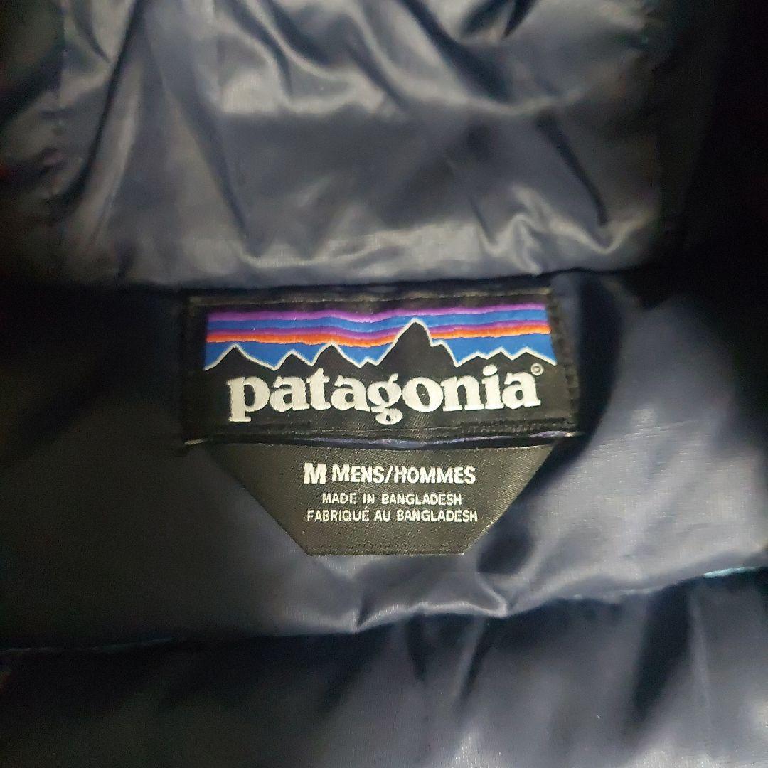patagonia ダウンセーター フーディー STY8470 FA14 青 M
