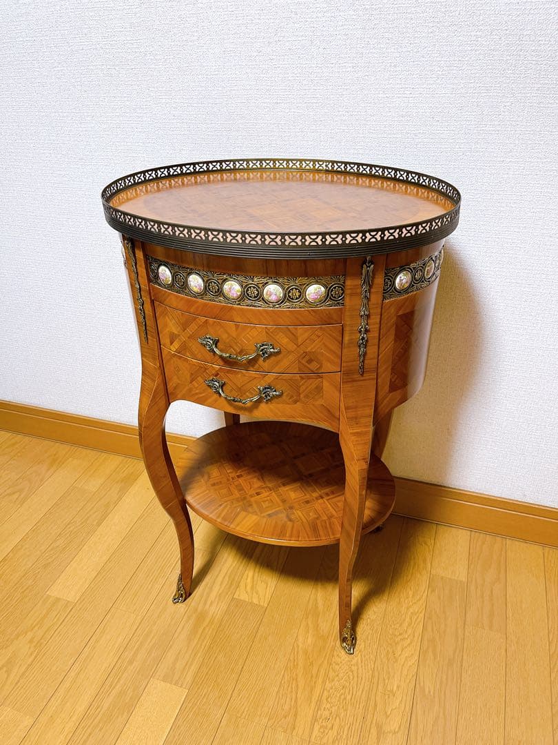 最高級 スペイン家具 マリネール コンソールチェスト 寄木細工 マホガニー材