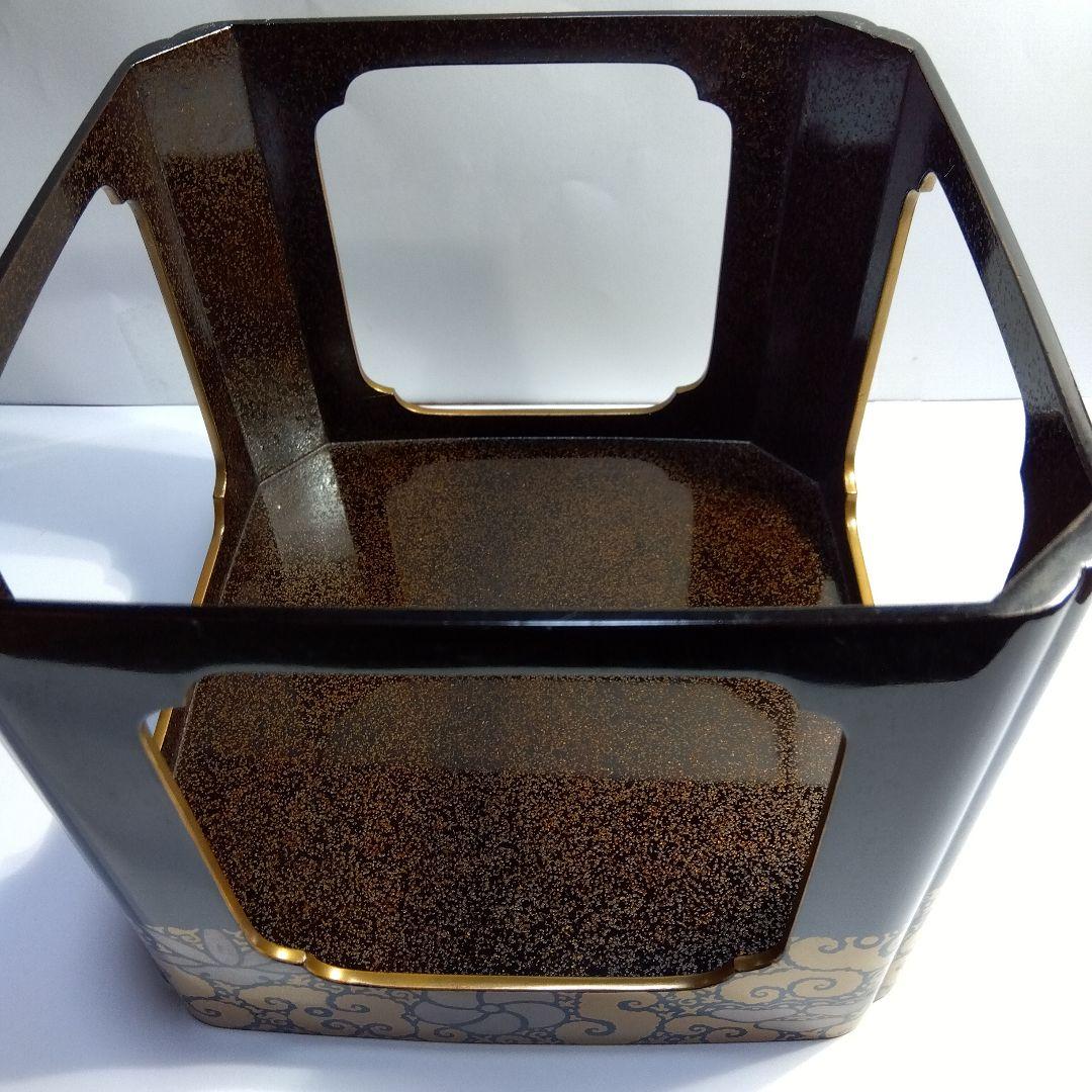 加賀蒔絵　時代祝い盃台　蒔絵松竹文熨斗の図　梨地　共箱　美品