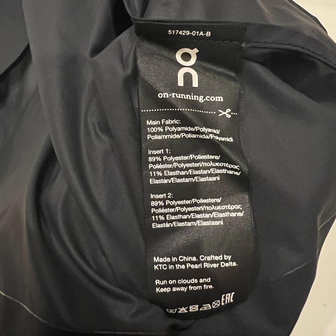 On Weather vest ランニングベスト　黒色　Sサイズ