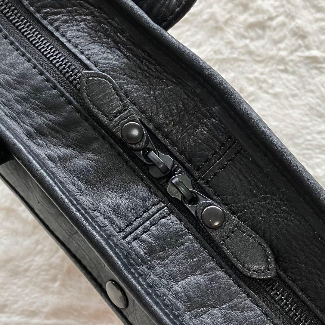 美品 PORTER バロン ブリーフケース ビジネスバッグ レザー ブラック