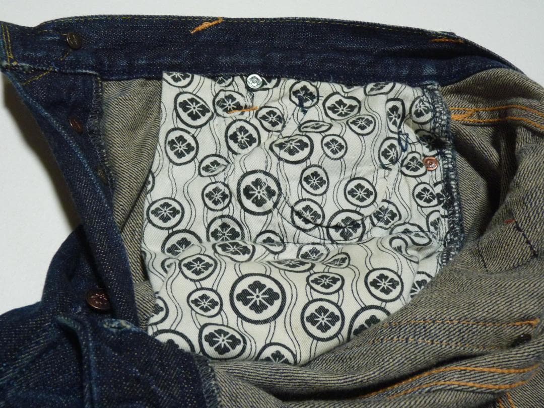 sa　エビス　EVISU　デニムパンツ　インディゴ　カモメ　刺繍　W31