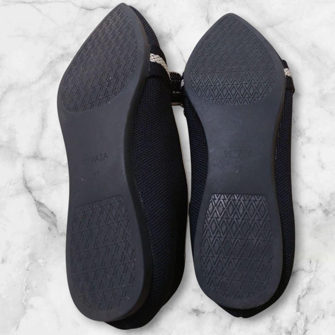 【極美品】VIVAIA Michelle ポインテッドトゥ リボン付きローファー