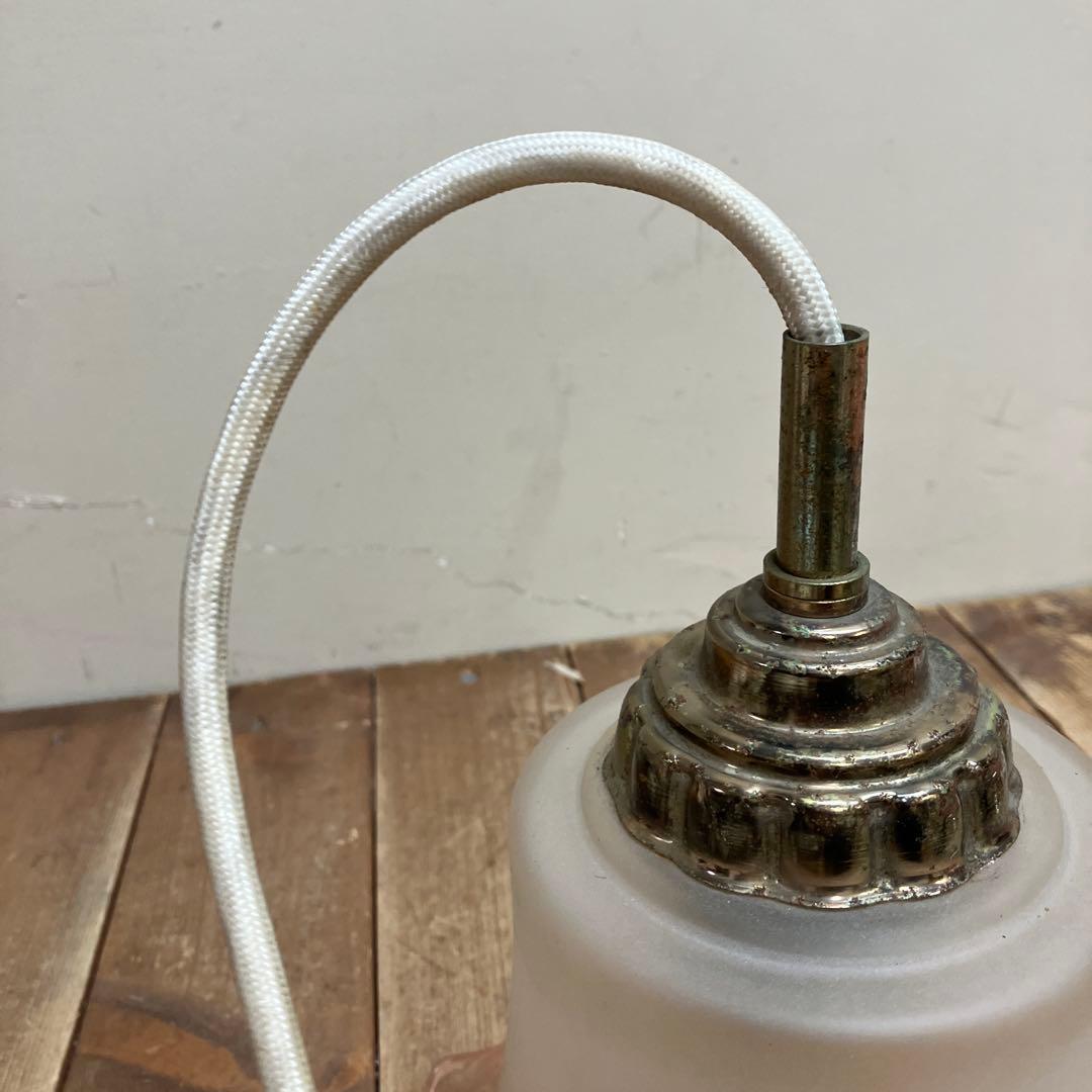 D-2 ⑧ 昭和レトロ フリル型 ガラスシェード ペンダントライト シーリング