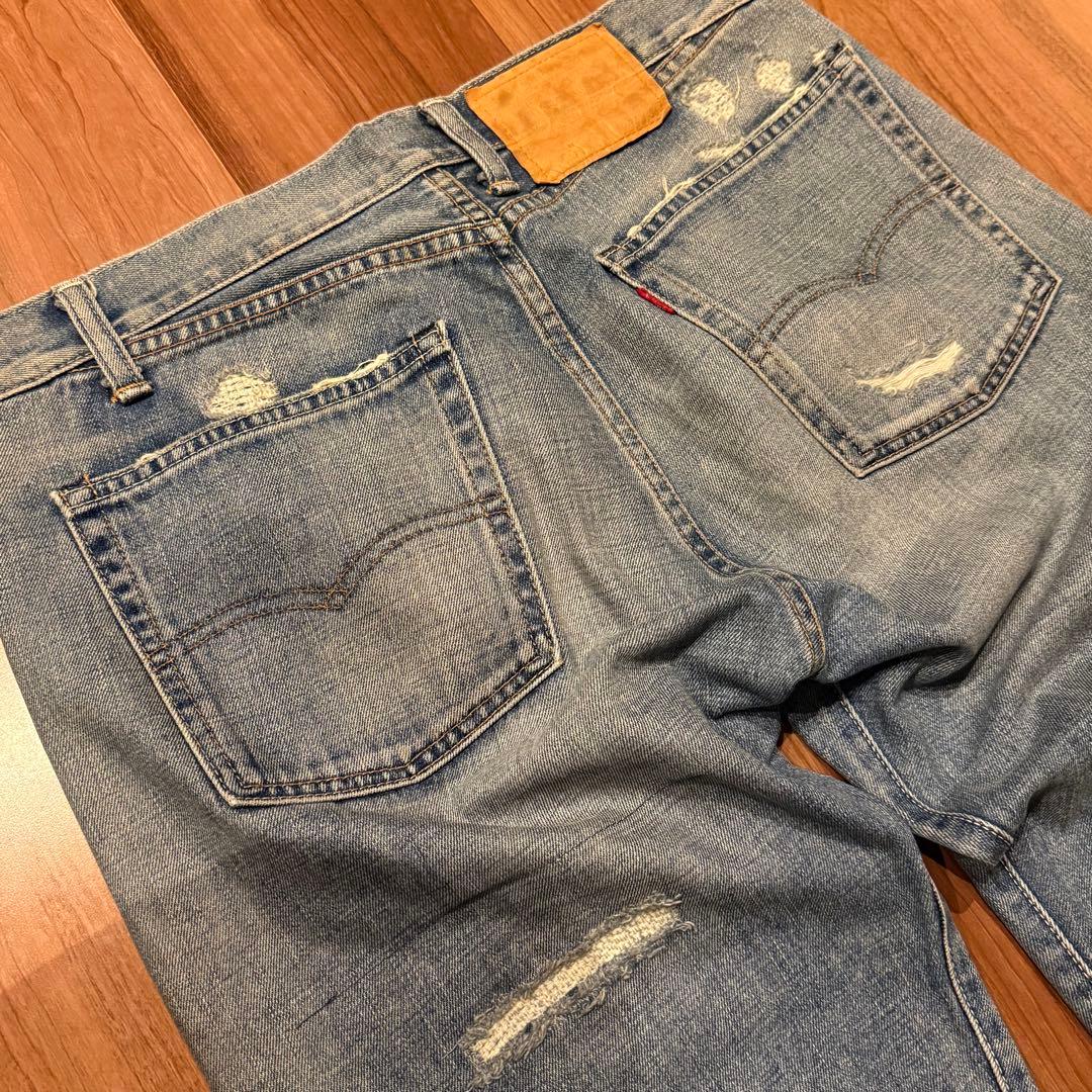 BOROデザインLEVI‘S 501XX 1966 W34鬼ヒゲ！ハチノス