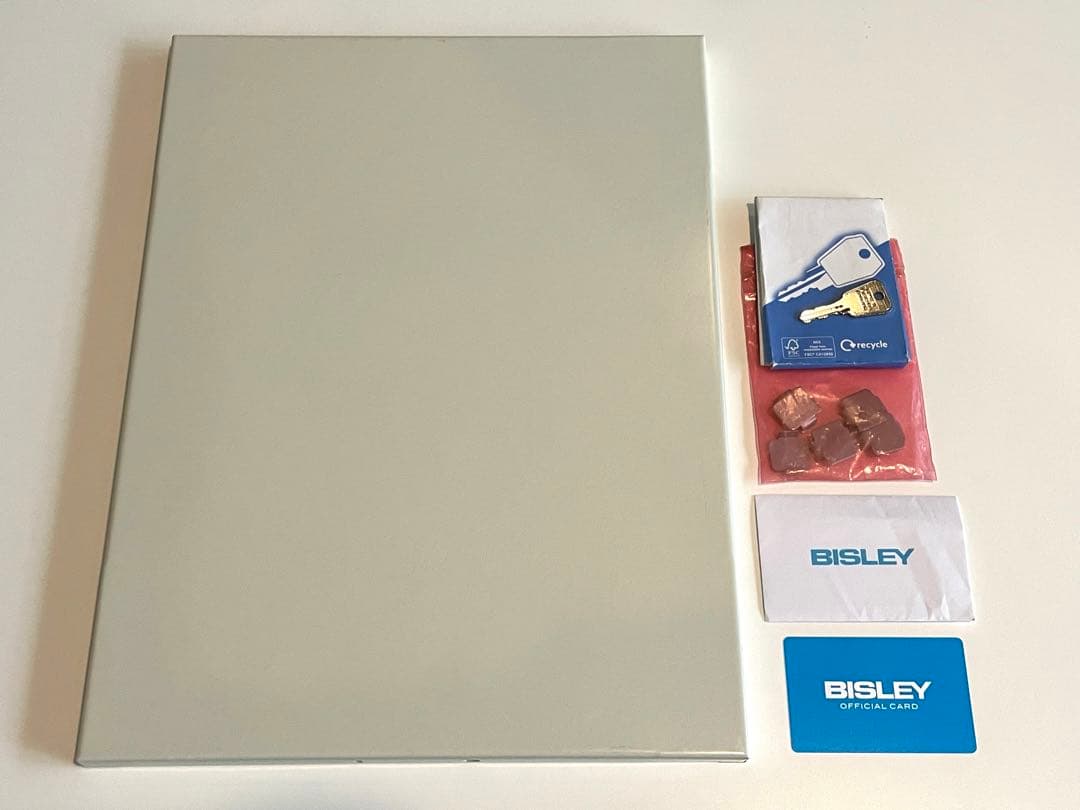 直接引取　超美品■BISLEYビスレー■デスクセット/スチールキャビネット/天板