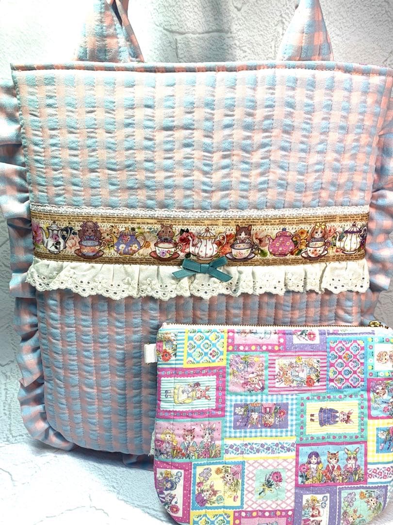 フリルバッグ ポーチ 2点セット エピファニー ジョリーフルール うさぎ