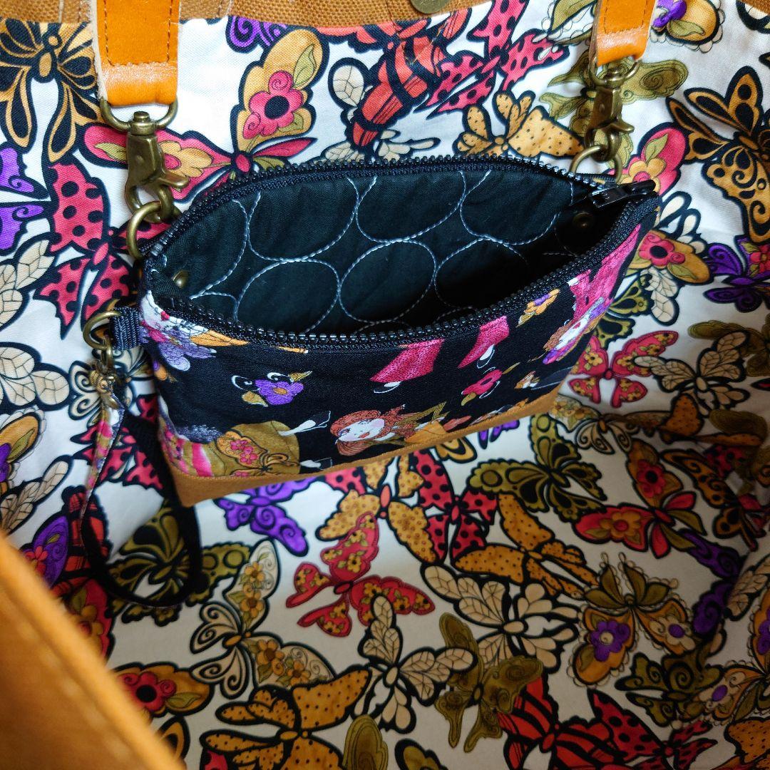 ❣️専用❣️Gypsy/8号帆布トートバッグ/ファスナーポーチ付/ロラライハリス