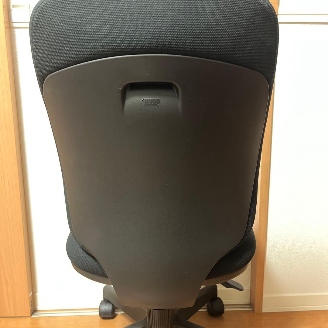 【美品】PLUS オフィスチェア ブラック ハイバック肘なし（KC-K63SL）