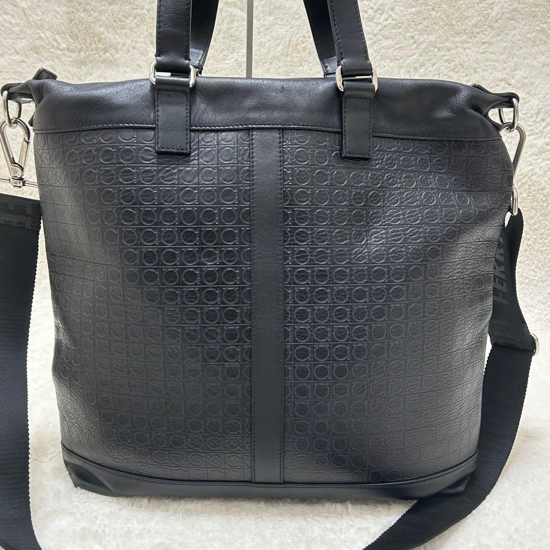【美品】サルバトーレフェラガモ 2way トートバッグ ビジネスバッグ レザー