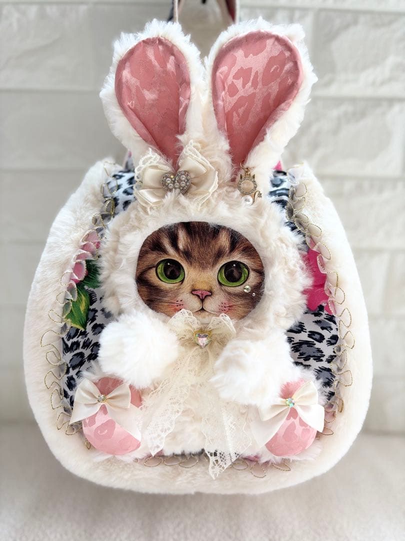 ゆ*ら様 コヤンイサムチョン　ハンドメイド　ファーバッグ　白　サンダーちゃん　ヒ