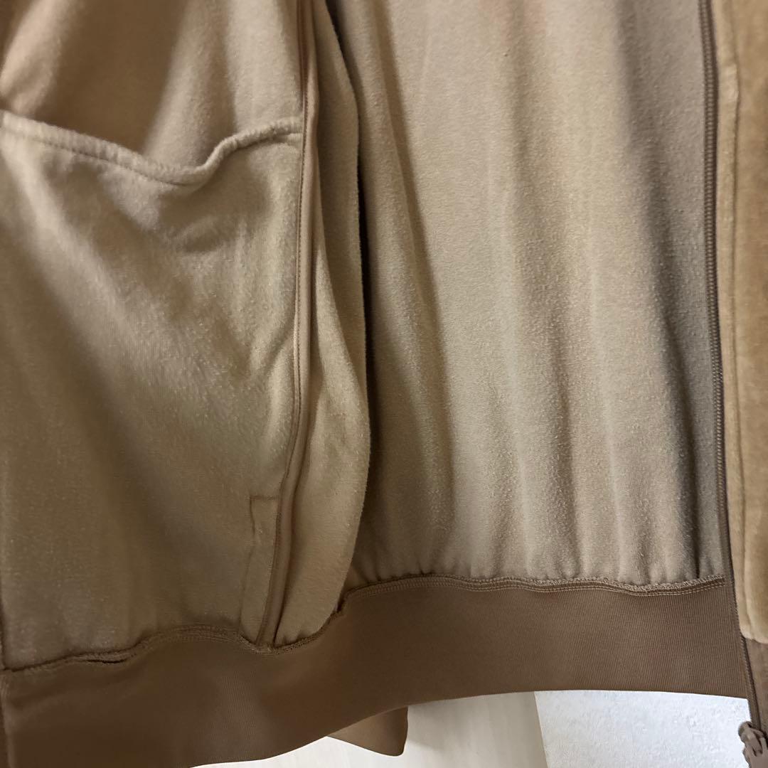 adidas ベロア トラックトップ トラックジャケット ブラウン ブラウン L