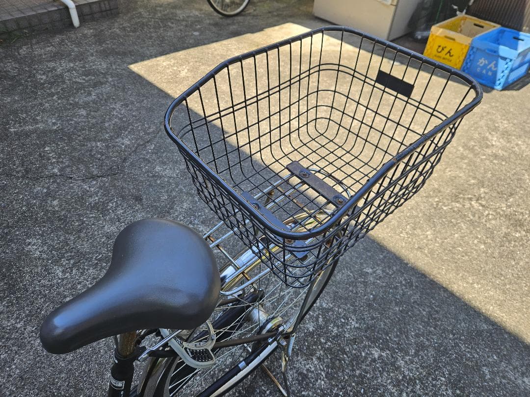 シティサイクル ブラック 前後バスケット付き