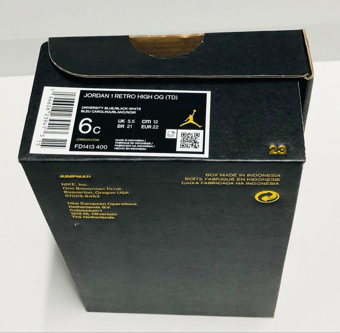 スニーカー Nike TD Air Jordan 1 Retro High OG 12cm