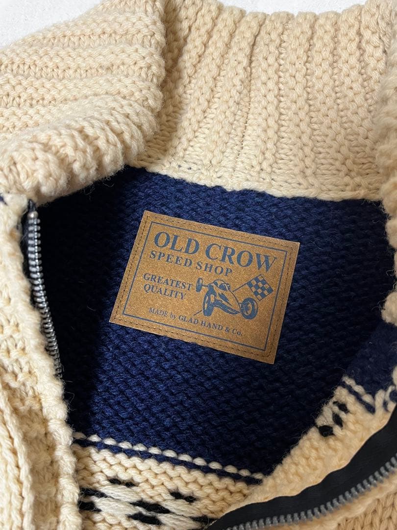 OLD CROW GLAD HAND カウチンニット