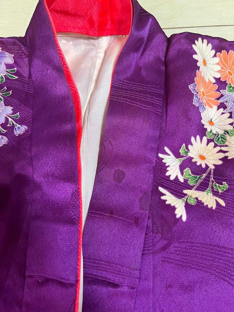 【週末セール！！】アンティーク着物　七五三　7歳　フルセット　紫