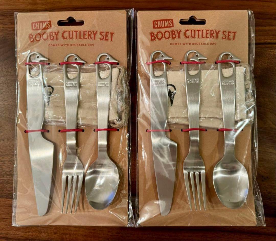 ✨美品・未使用✨ CHUMS ディッシュ カップ カトラリー ステンレスボトル