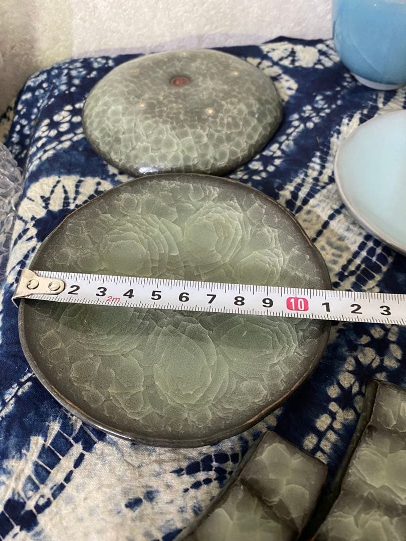 鈴木三成　青磁　小皿　箸置