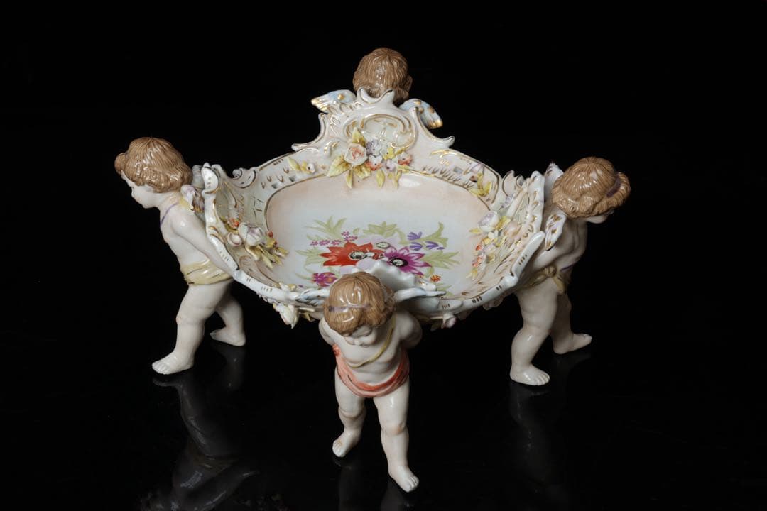 m*o様 ドレスデン マイセン 天使 コンポート フルーツスタンド ドイツ アン