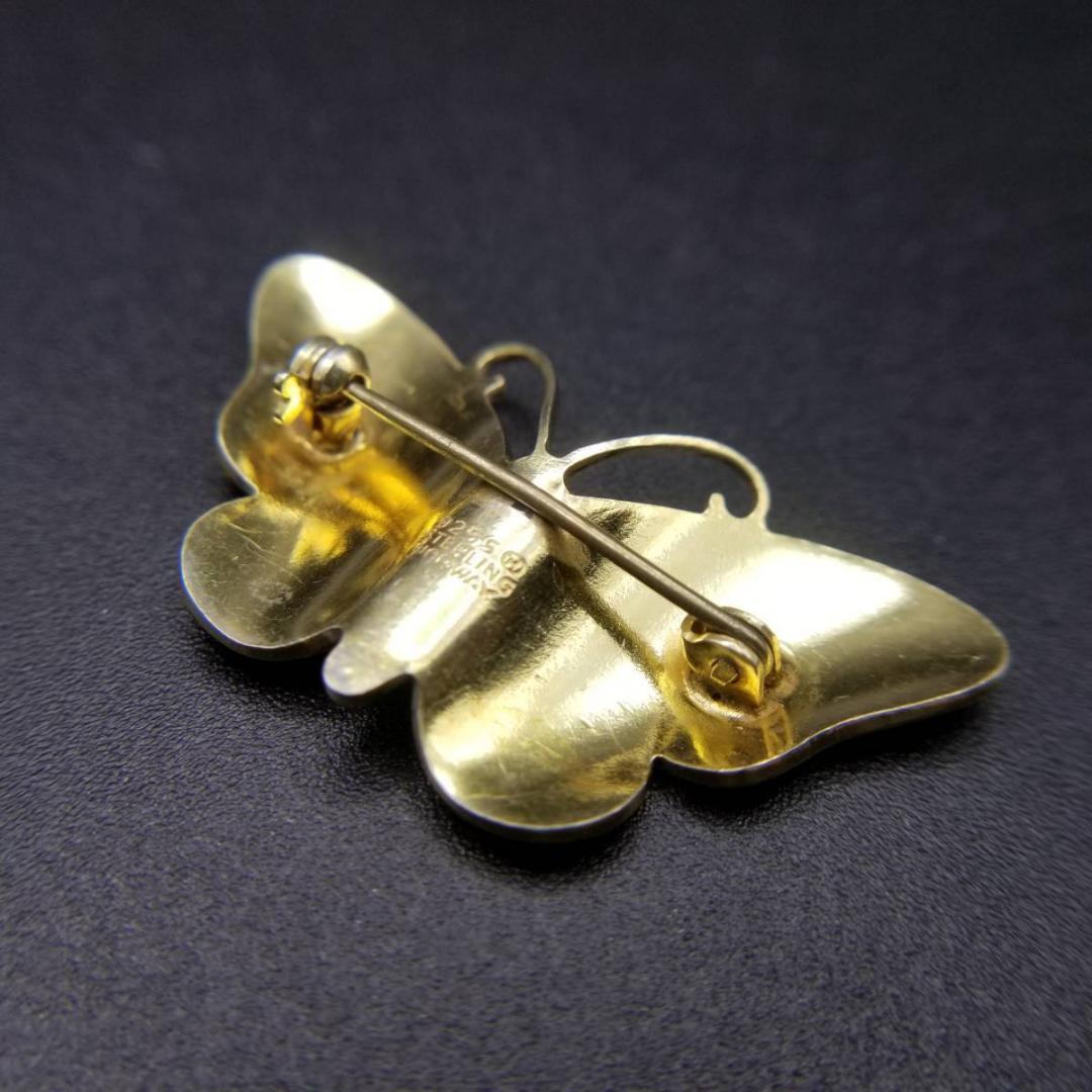 50'60's Ivar Holth ノルウェー ヴィンテージ青い蝶のブローチ