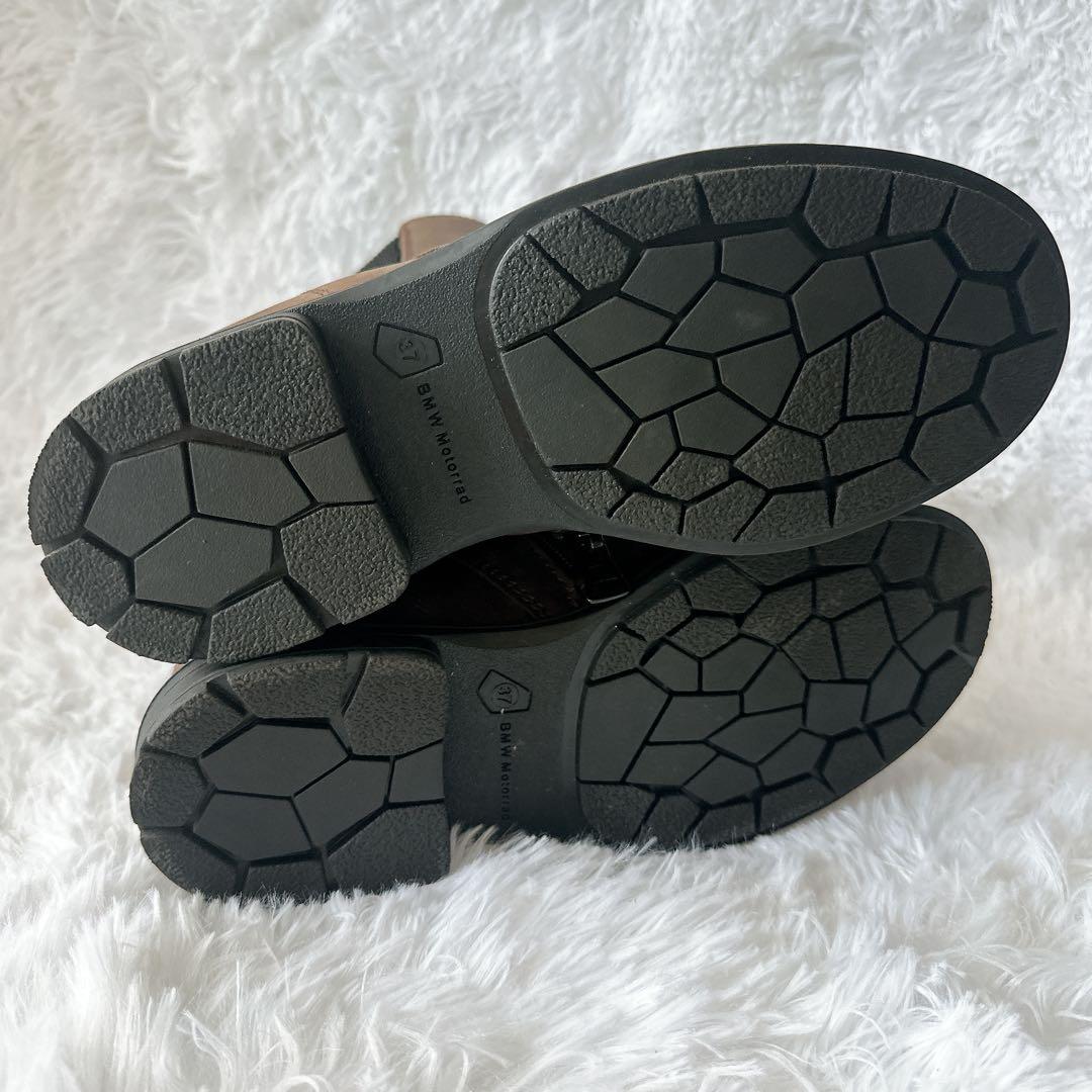  Motorrad ブラウン レザー ライティングブーツ バイクブーツ