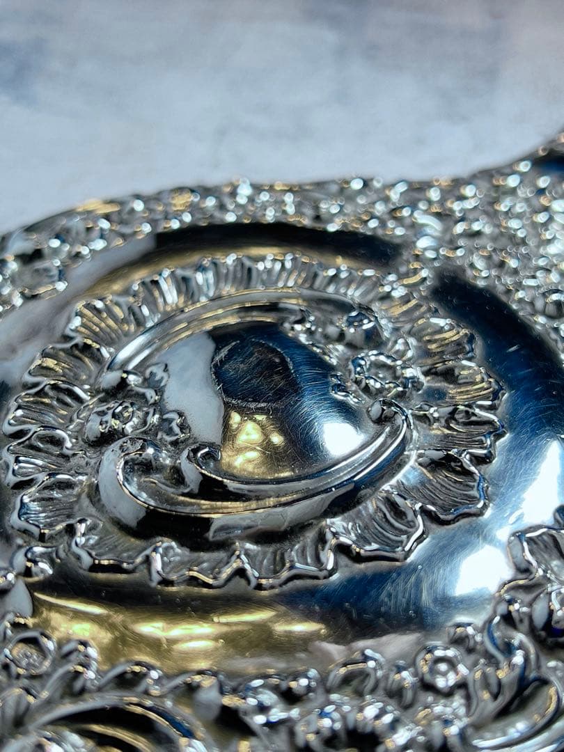 英国製　アンティーク　手鏡　ミラー　イギリス　antique silver