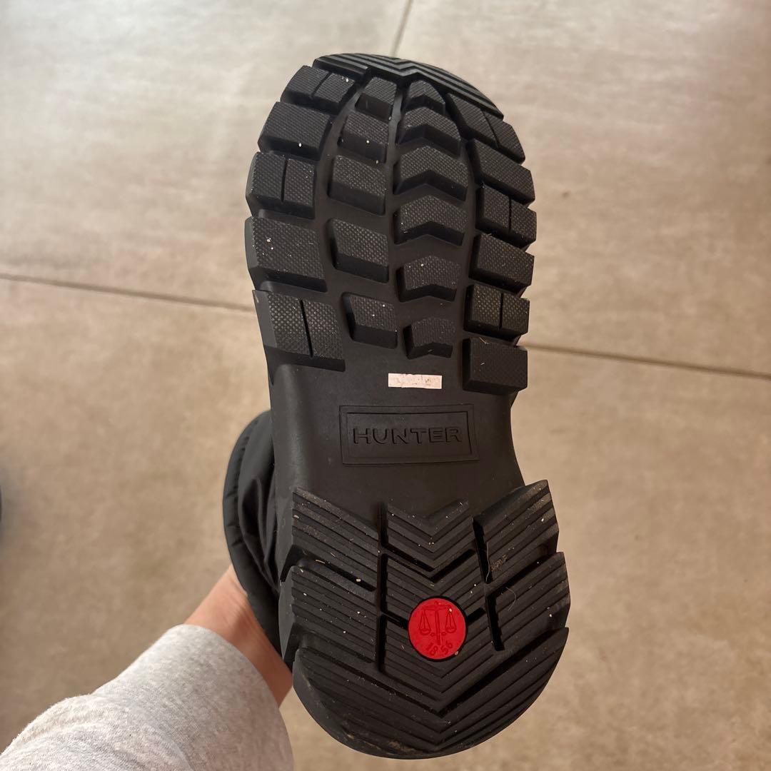 HUNTER レディース ショート スノーブーツ防寒シューズ black