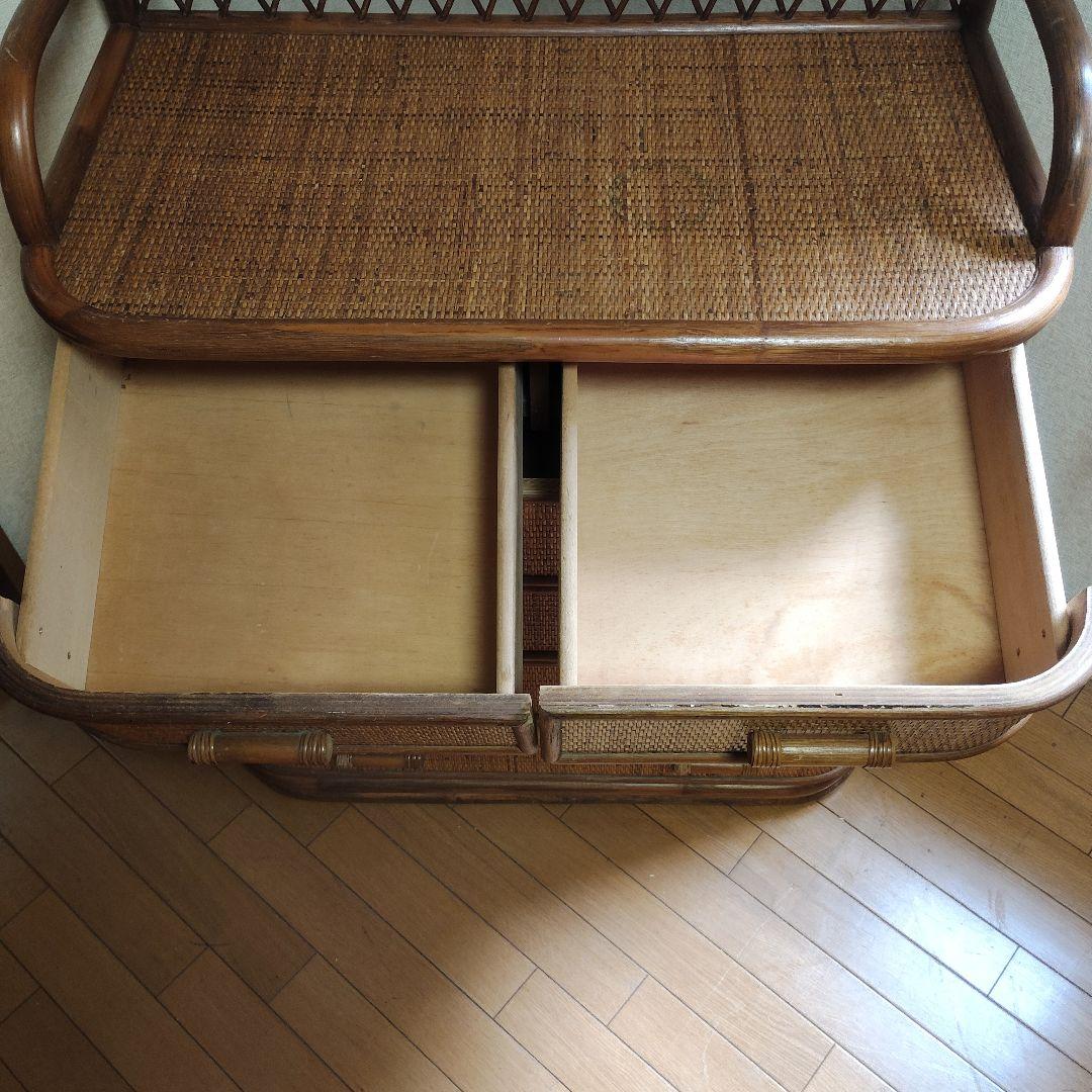 ラタン5段チェスト 洋タンス 籐タンス【昭和レトロ】