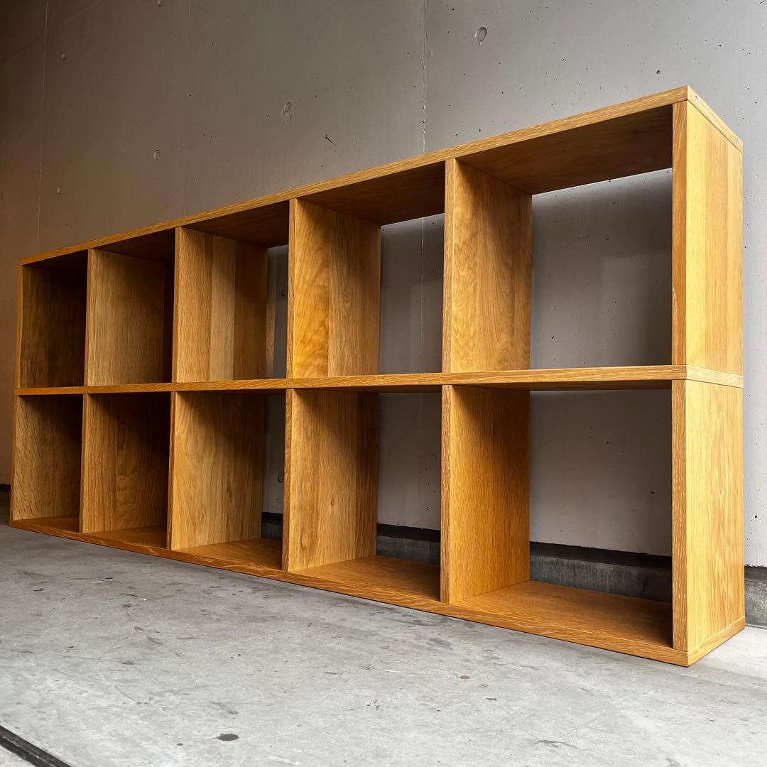 Hawk★無印スタッキングシェルフセット・５段×３列オーク材 チェスト他付