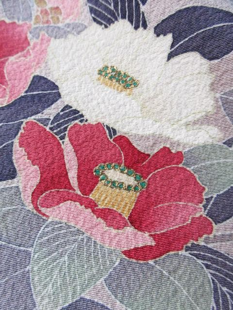 着用少ない！友禅＊カメリア＊優美＊絵羽＊訪問着＊トールサイズ＊１６９ｃｍ＊裄６７