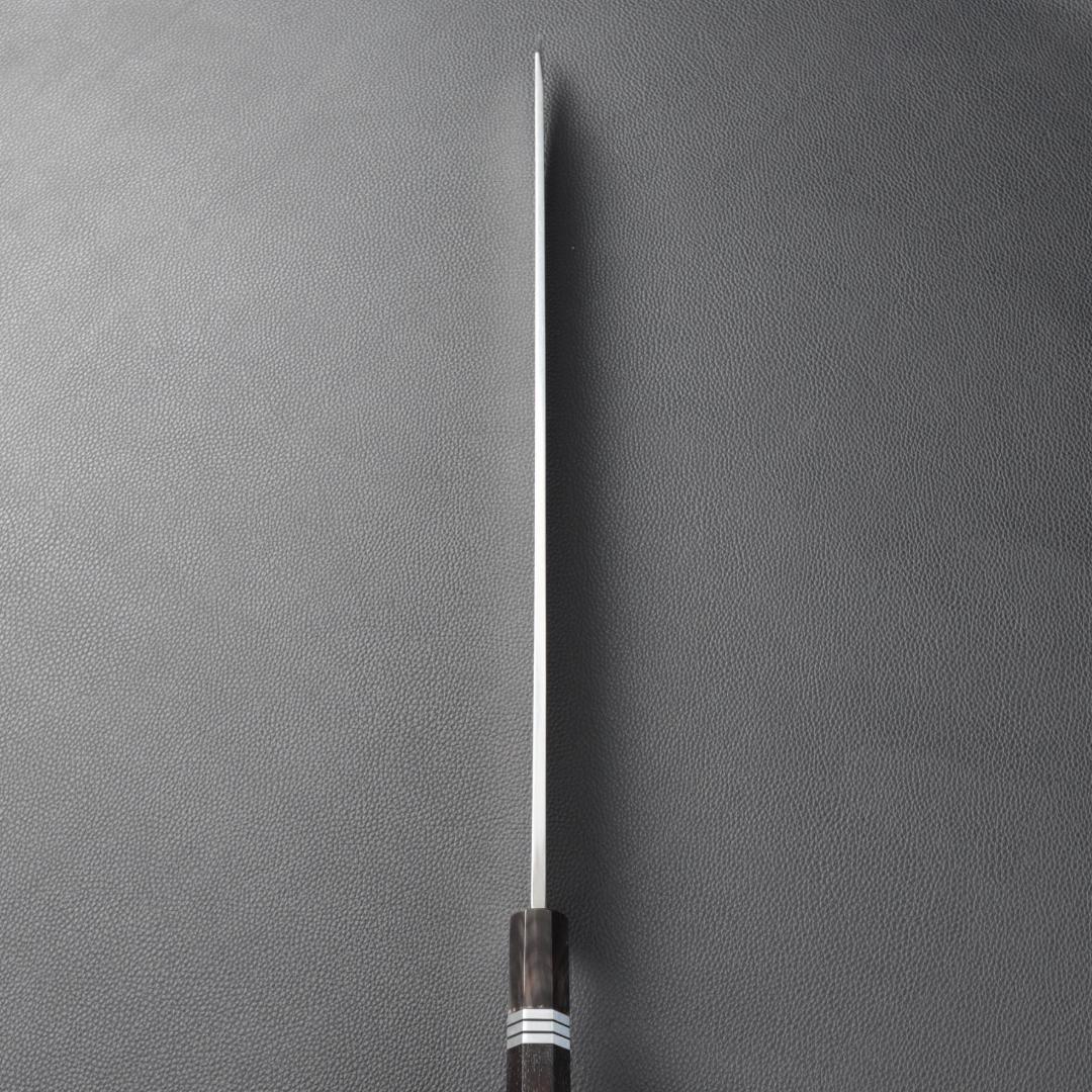 尺三 水本焼 MKH1高炭素鋼 互の目 切付柳刃包丁 究極の切れ味 黒檀八角柄