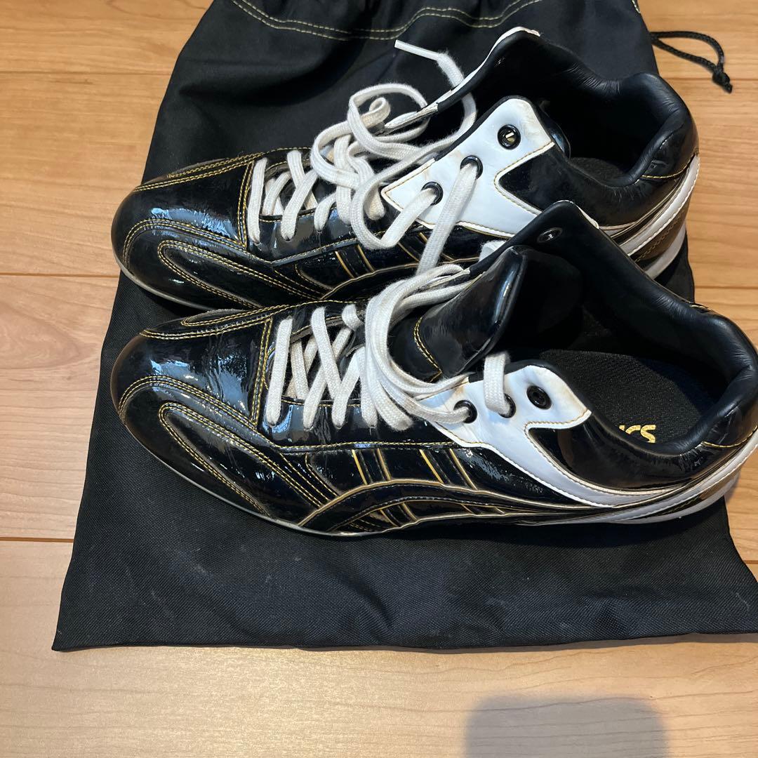 asics GOLDSTAGE スパイク ブラック/ホワイト 27.5㎝