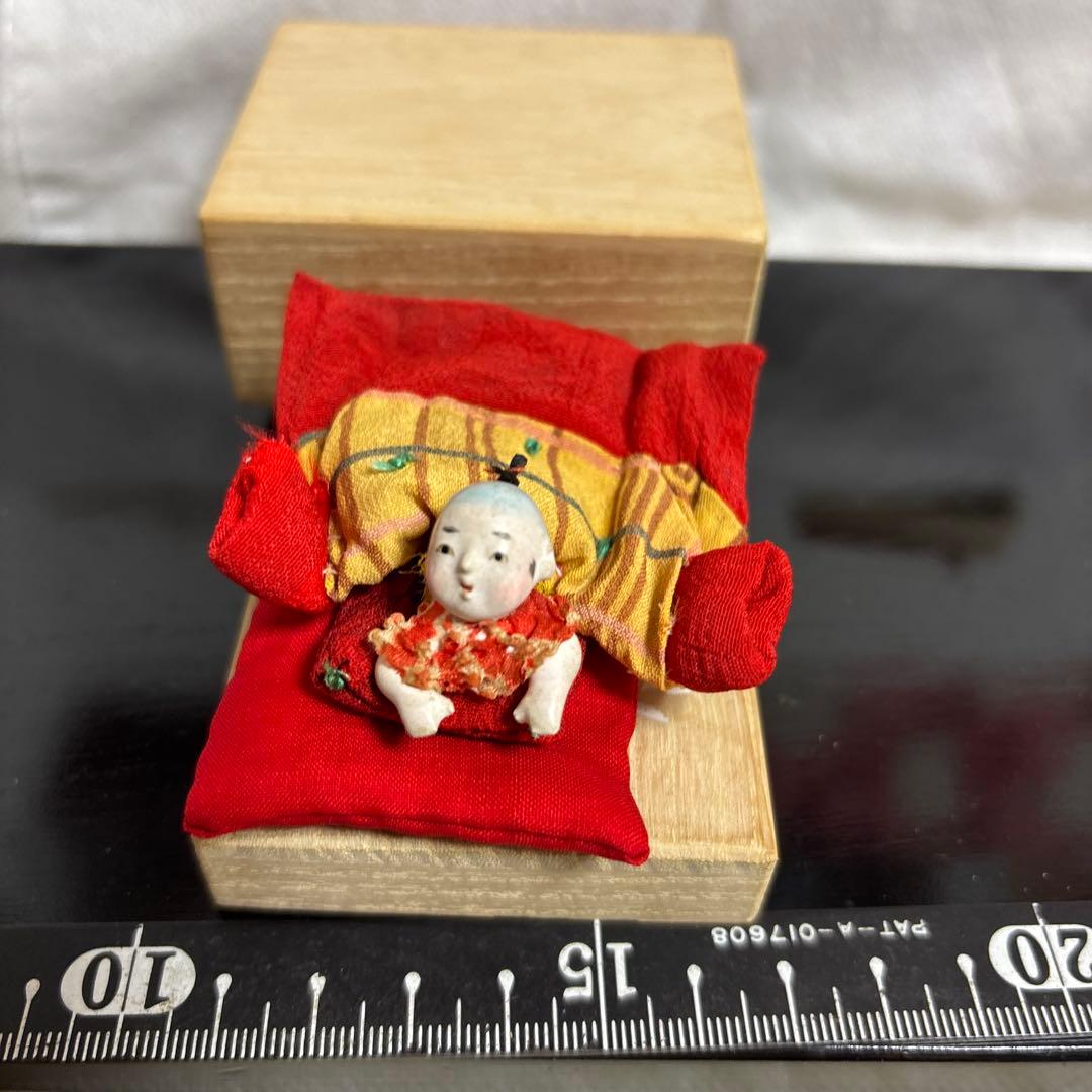 アンティーク、はいはい人形、童子こま犬、達磨ガラスケース大正昭和初期まとめて