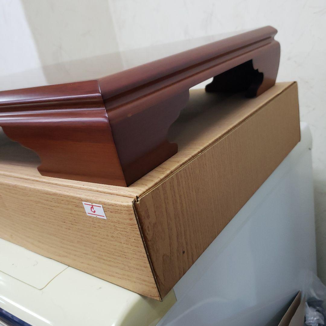 蔵出し特価　紫檀木製花台　花瓶スタンド 重ね脚C４８×３３×８cm箱付き