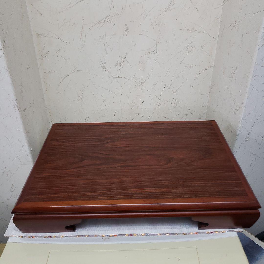 蔵出し特価　紫檀木製花台　花瓶スタンド 重ね脚C４８×３３×８cm箱付き