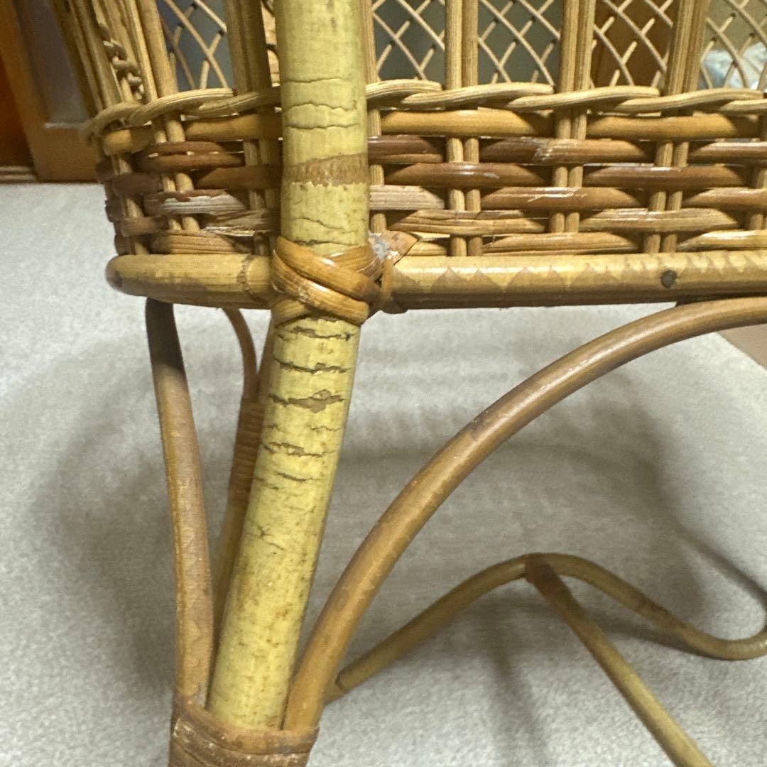 ラタン製　ランドリーバスケット